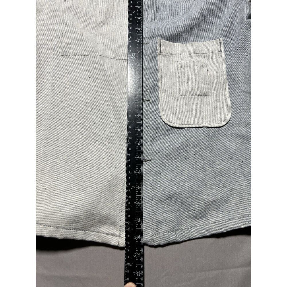 Imperfects Jacket Mens Shepards‎ Denim Button Up Patchwork Chore Coat Shacket XS - Picture 15 of 16